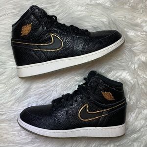 Retro air Jordan 1 one city of flight black gold 6